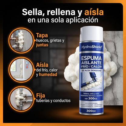 Pack 6 Spray Aislante Frio Calor en Espuma de alta densidad