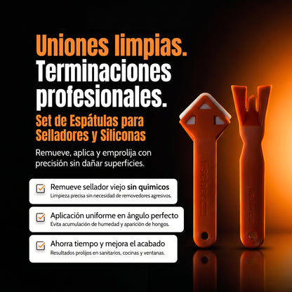 Set Espatulas Para Selladores Y Siliconas, Limpia y emprolija uniones