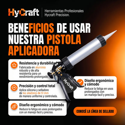 Pistola aplicadora 9” aluminio